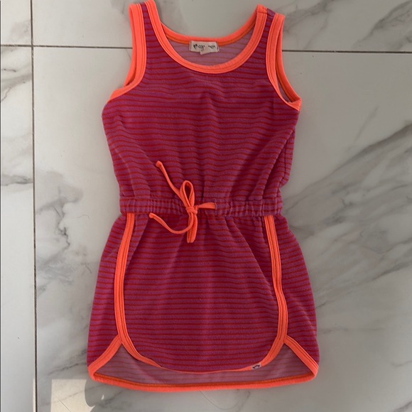 Appaman Pink and Orange Striped Kids Dress - Picture 1 of 1